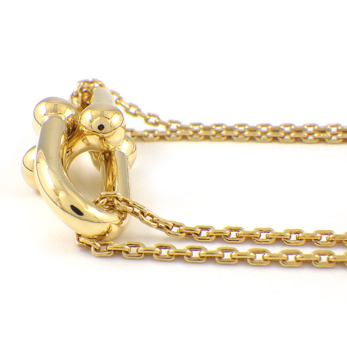 ティファニー Tiffany & Co. ネックレス ハードウェア ダブルリンク ラージ 63364223 K18YG 【中古】