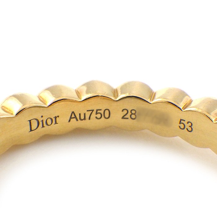 クリスチャンディオール Christian Dior リング ローズデヴァン JRDV95150_0000 2ポイント ダイヤモンド 計0.10ct ホワイト シェル K18YG 12号 / #53 【中古】