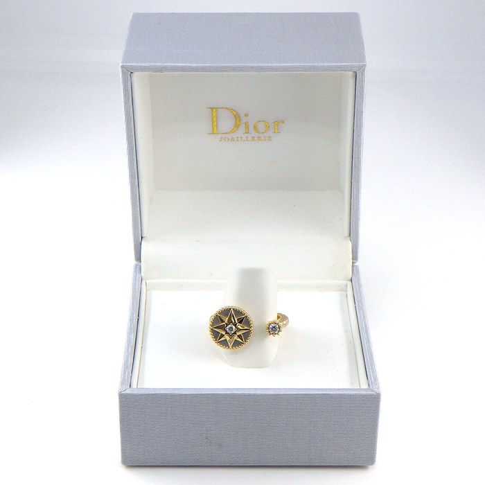 クリスチャンディオール Christian Dior リング ローズデヴァン JRDV95150_0000 2ポイント ダイヤモンド 計0.10ct ホワイト シェル K18YG 12号 / #53 【中古】