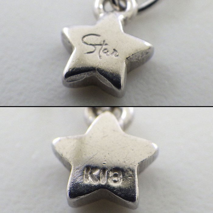 スタージュエリー STAR JEWELRY ネックレス スターモチーフ 6ポイント パヴェ ダイヤモンド 計0.14ct K18WG 【中古】
