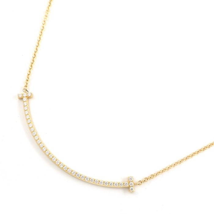 ティファニー Tiffany & Co.】ネックレス Tスマイル ダイヤモンド 0.10 
