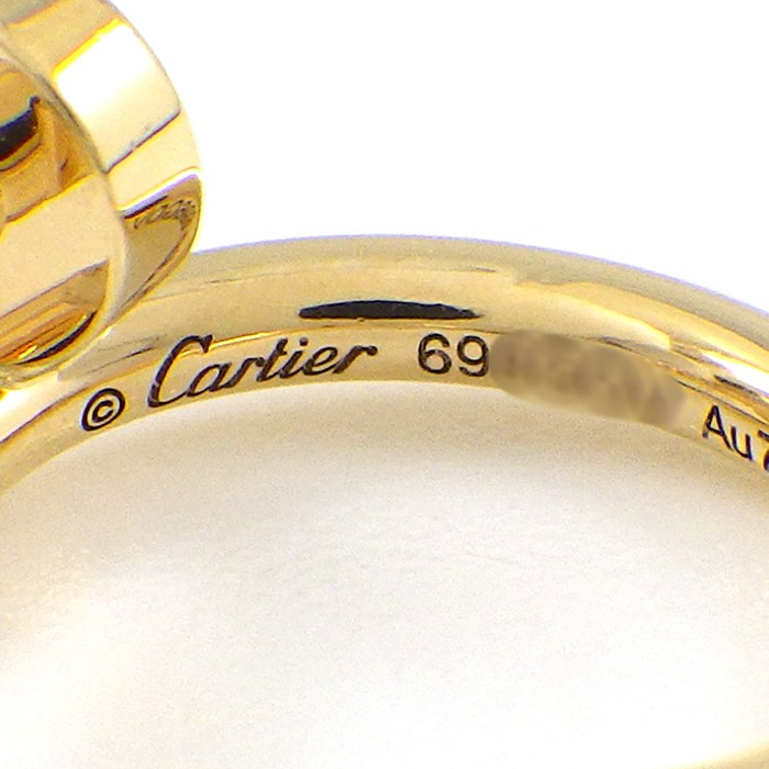 カルティエ Cartier シングルピアス ジュストアンクル ミニモデル B8301446 フープ 釘モチーフ K18YG ※片方のみ 【箱・保付き】 【中古】