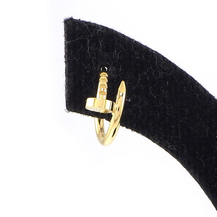 カルティエ Cartier シングルピアス ジュストアンクル ミニモデル B8301446 フープ 釘モチーフ K18YG ※片方のみ 【箱・保付き】 【中古】