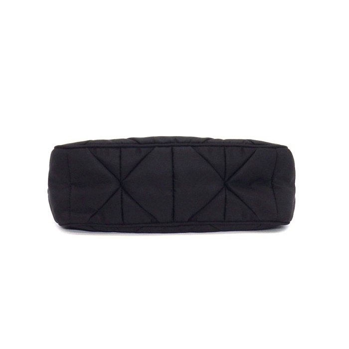 プラダ PRADA ショルダーバッグ パテッド キルテッド Re-Nylon 1BC151 ブラック リサイクルポリアミド ゴールド金具 【中古】