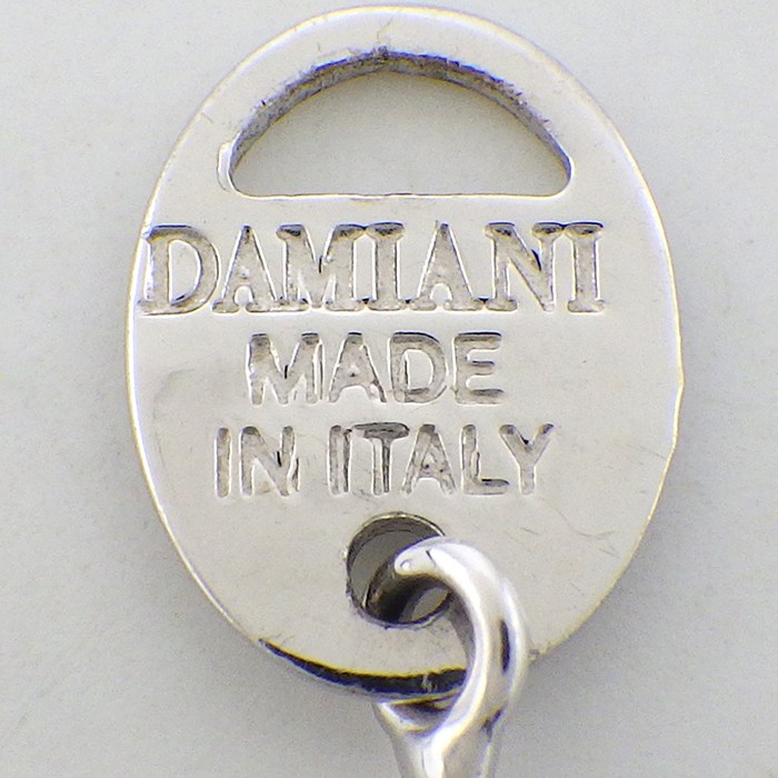 ダミアーニ DAMIANI ネックレス D.ICON ディーアイコン 1ポイント ダイヤモンド ブラック セラミック K18WG 【中古】