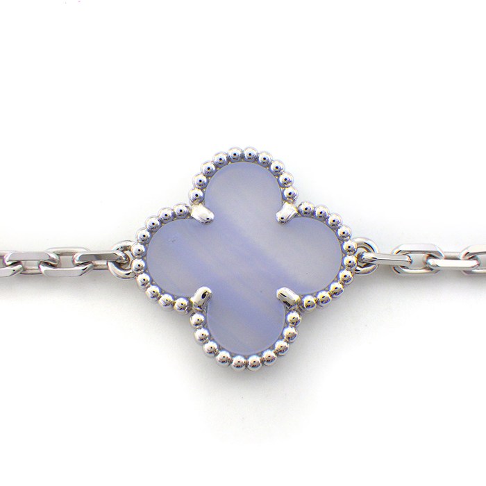 ヴァンクリーフ＆アーペル Van Cleef & Arpels ブレスレット ヴィンテージ アルハンブラ 5モチーフ VCARD34700 カルセドニー K18WG 【箱・保付き】 【中古】