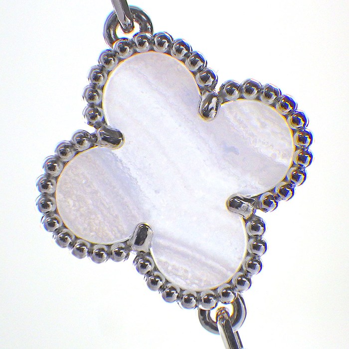 ヴァンクリーフ＆アーペル Van Cleef & Arpels ブレスレット ヴィンテージ アルハンブラ 5モチーフ VCARD34700 カルセドニー K18WG 【箱・保付き】 【中古】