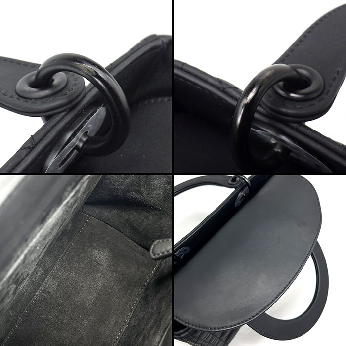ディオール Dior ハンドバッグ ショルダーバッグ レディ ディオール ミディアム M0565SLOI ブラック カナージュ ウルトラマットカーフ (牛革) 【中古】