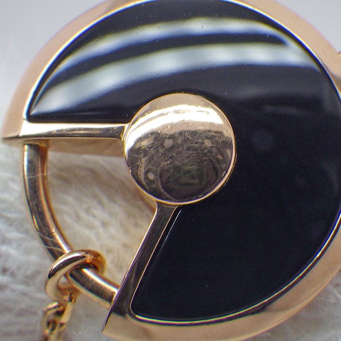 カルティエ Cartier ブレスレット アミュレット XS オニキス ダイヤモンド K18PG 【中古】