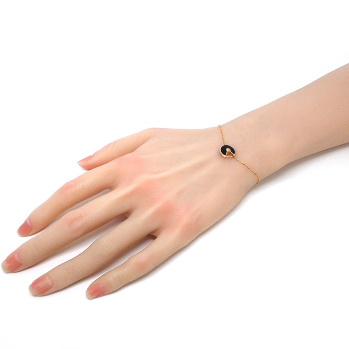 カルティエ Cartier ブレスレット アミュレット XS オニキス ダイヤモンド K18PG 【中古】