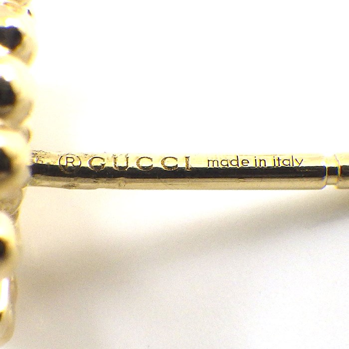 グッチ GUCCI ピアス ダブルG スタッズ 481677 J8500 8000 GGランニング ロゴ K18YG 【中古】