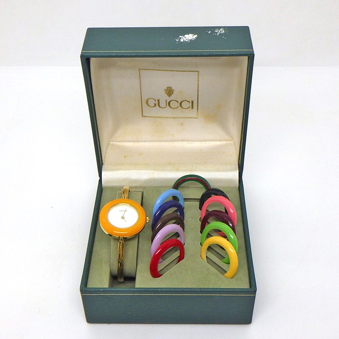 グッチ GUCCI 腕時計 バングルウォッチ チェンジベゼル 11/12.2 マルチ