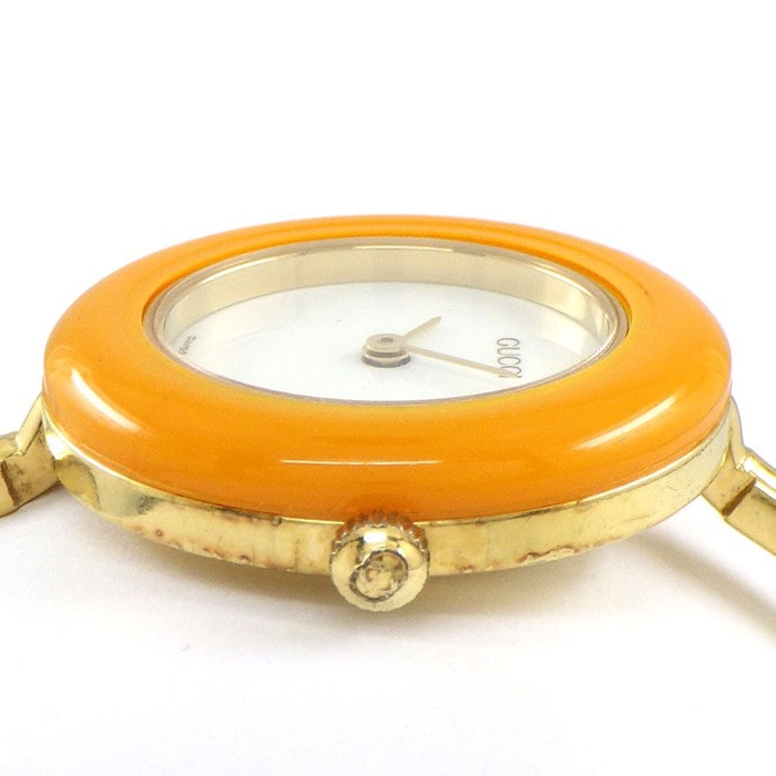 稼働品/GUCCI チェンジベゼル バングルウォッチ 11/12.2 GUCCI グッチ 11/12.2 チェンジベゼル バングルウォッチ GP QZの