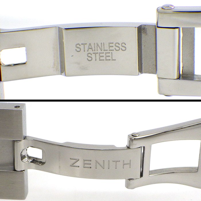 ゼニス ZENITH 腕時計 クロノマスター エル・プリメロ オープン 03.2040.4061/69.C496 クロノグラフ タキメーター スモールセコンド 裏スケ サンレイ シルバー文字盤 SS 自動巻き 【箱・保付き】 【中古】