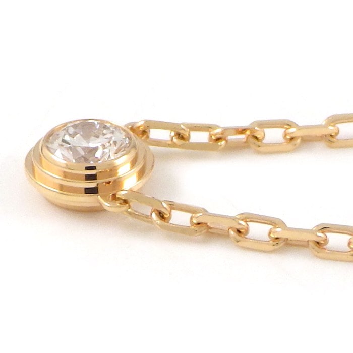 カルティエ Cartier ネックレス ダムール スモールモデル SM ディアマン レジェ B7215700 1ポイント ダイヤモンド 0.09ct K18PG 【箱・保付き】 【中古】