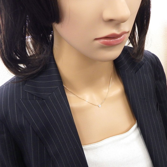 カルティエ Cartier ネックレス ダムール スモールモデル SM ディアマン レジェ B7215700 1ポイント ダイヤモンド 0.09ct K18PG 【箱・保付き】 【中古】