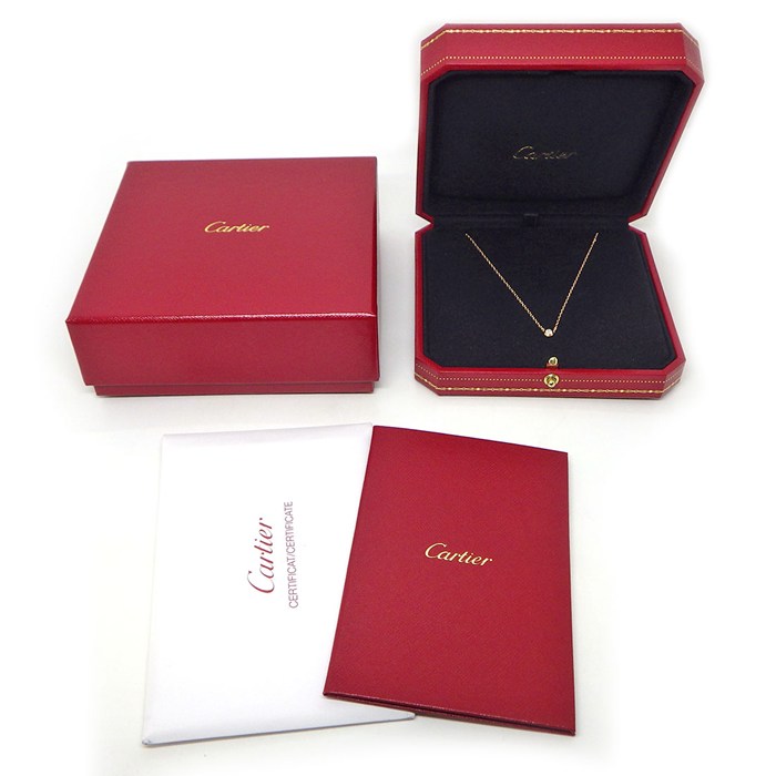 カルティエ Cartier ネックレス ダムール スモールモデル SM ディアマン レジェ B7215700 1ポイント ダイヤモンド 0.09ct K18PG 【箱・保付き】 【中古】
