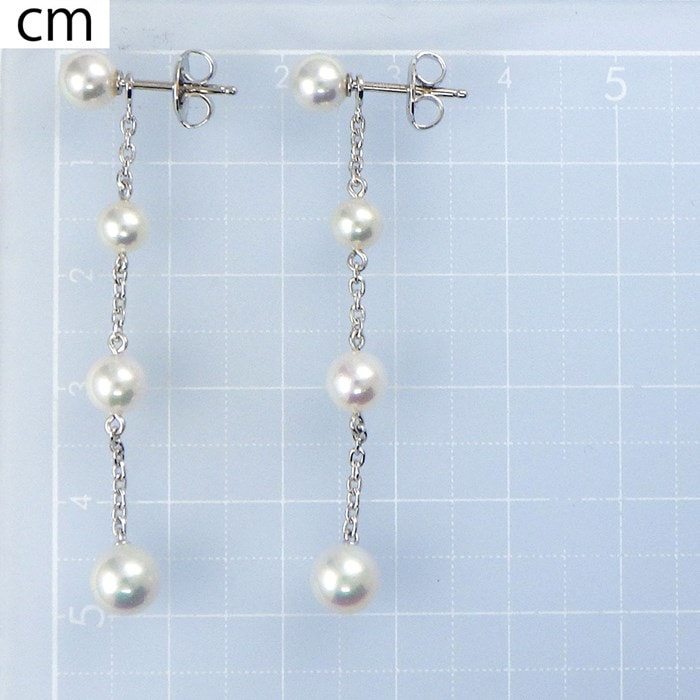 ミキモト MIKIMOTO】ピアス スウィング ドロップ 2Way パール