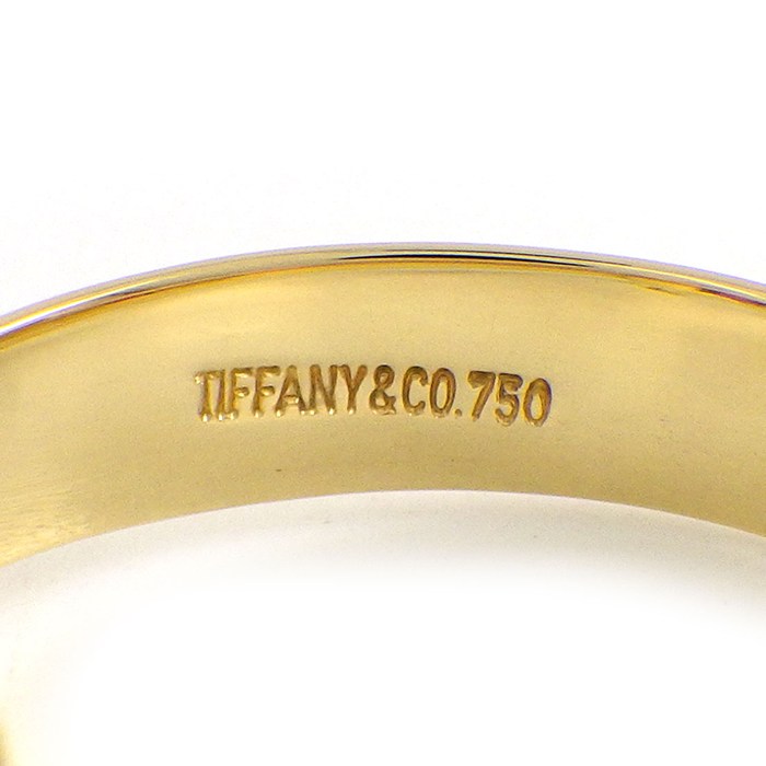 ティファニー Tiffany & Co. リング スタッキングバンド スクエアカット ルビー K18YG 10.5号 【中古】