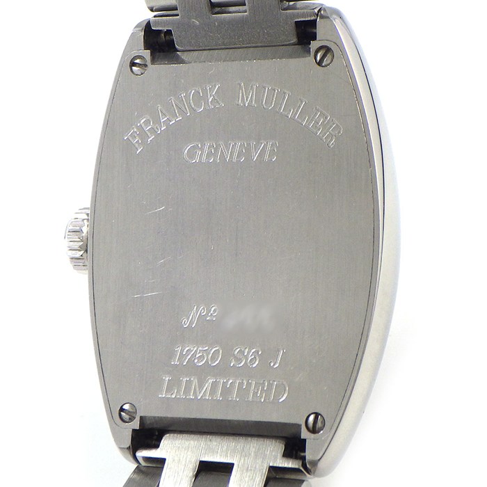 フランクミュラー FRANCK MULLER 腕時計 トノウカーベックス 1750S6J 日本限定モデル レッド ギョーシェ文字盤 スモールセコンド SS 手巻き 【中古】