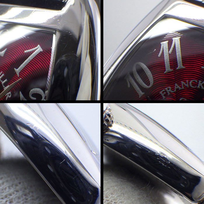 フランクミュラー FRANCK MULLER 腕時計 トノウカーベックス 1750S6J 日本限定モデル レッド ギョーシェ文字盤 スモールセコンド SS 手巻き 【中古】