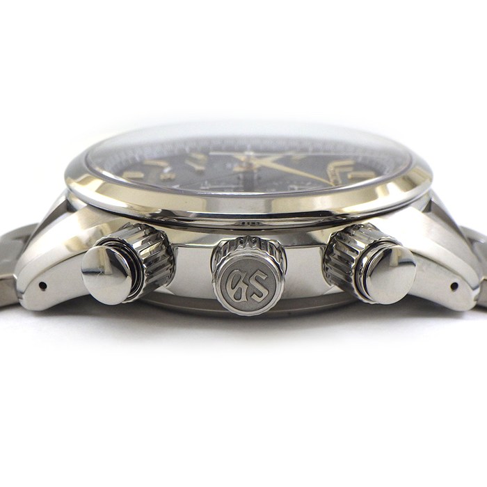 グランドセイコー Grand Seiko 腕時計 SBGC005/9R86-0AC0 ブラック文字盤 デイト クロノグラフ スモールセコンド 裏スケ パワーリザーブ表示 GMT チタン スプリングドライブ 【箱・保付き】 【中古】