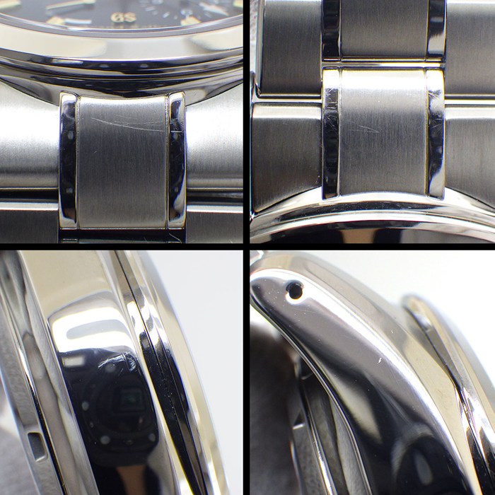 グランドセイコー Grand Seiko 腕時計 SBGC005/9R86-0AC0 ブラック文字盤 デイト クロノグラフ スモールセコンド 裏スケ パワーリザーブ表示 GMT チタン スプリングドライブ 【箱・保付き】 【中古】