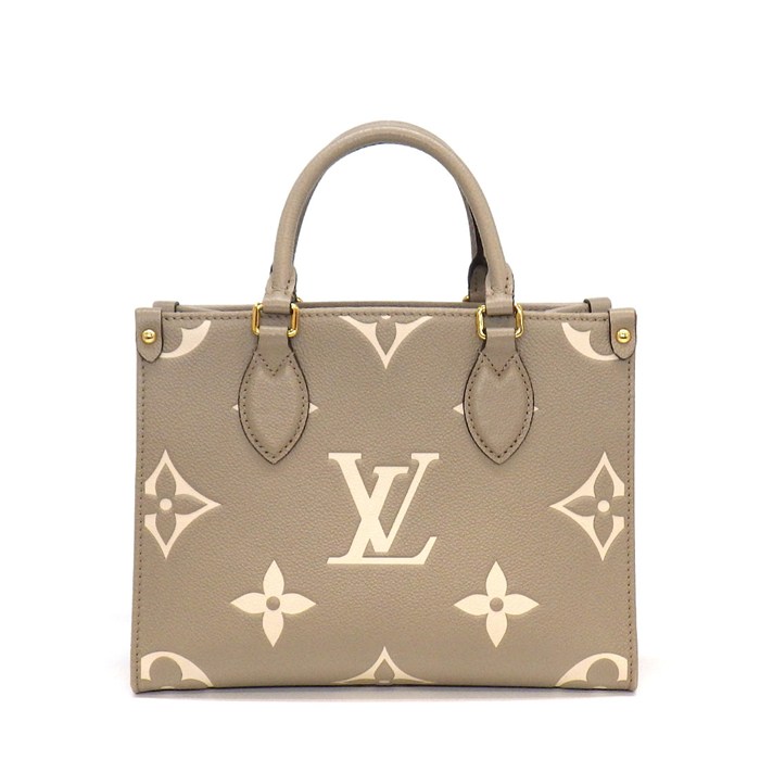 ルイ・ヴィトン LOUIS VUITTON トートバッグ オンザゴー PM M45779 トゥルトレール クレーム バイカラーモノグラムアンプラント 【中古】