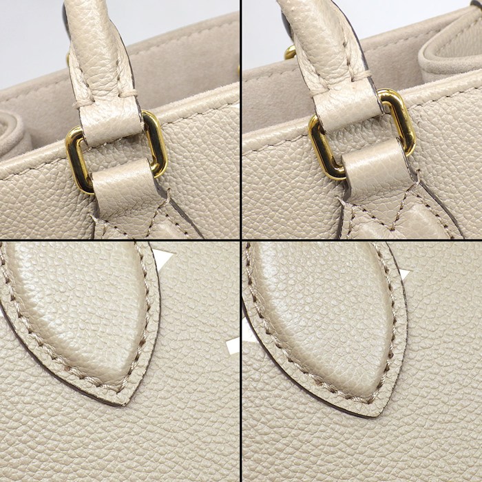 ルイ・ヴィトン LOUIS VUITTON トートバッグ オンザゴー PM M45779 トゥルトレール クレーム バイカラーモノグラムアンプラント 【中古】