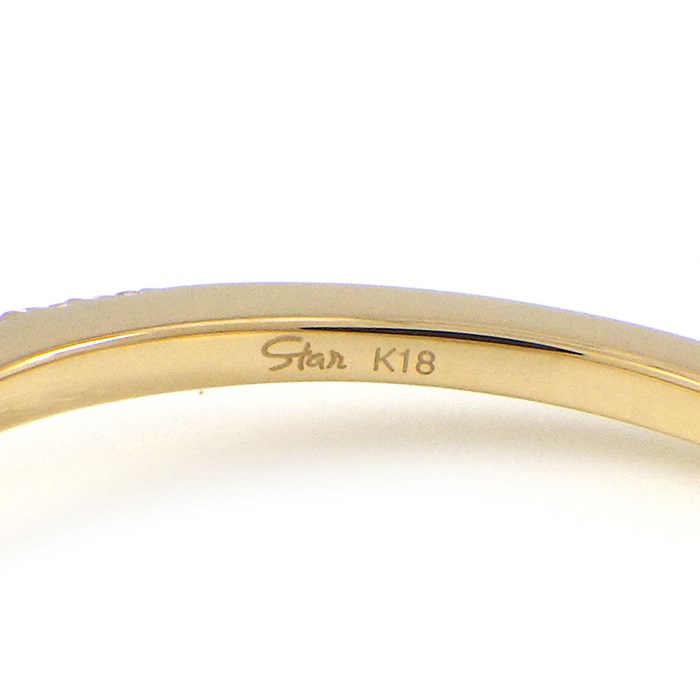 スタージュエリー STAR JEWELRY リング ミステリアス ハート 1ZR1229 3ポイント スクエアカット ルビー 計0.15ct ハーフサークル ダイヤモンド 計0.08ct K18YG 13号 【中古】