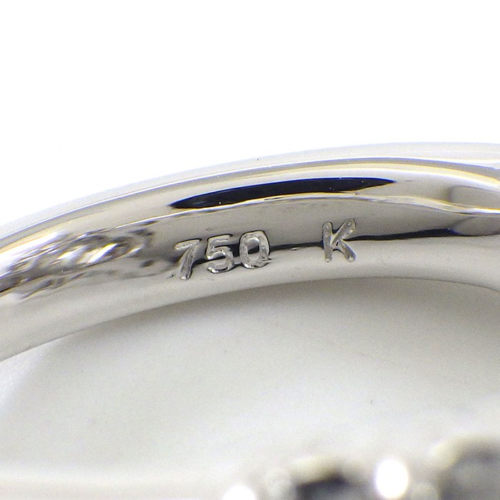 クイーン Queen リング ハートモチーフ パヴェ ダイヤモンド 1.31ct K18WG 8号 【中古】