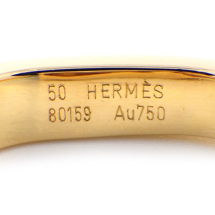 エルメス HERMES リング クルド フォルジュ スクエア K18YG 10号 / #50 【中古】