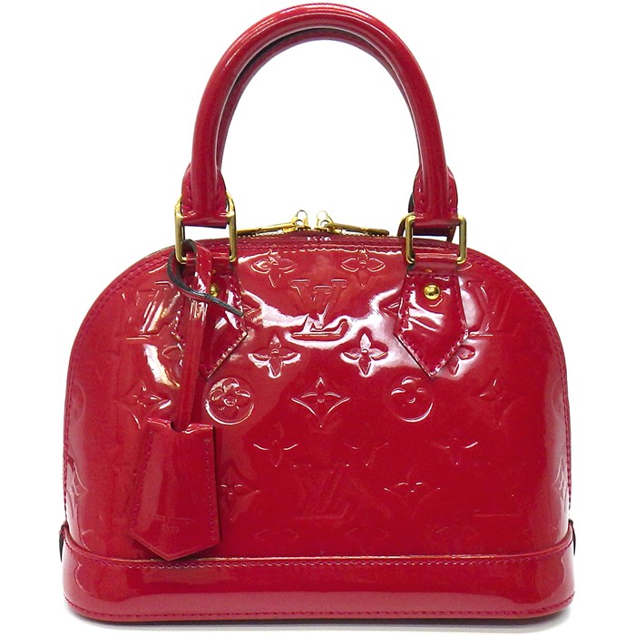 ルイ・ヴィトン Louis Vuitton ハンドバッグ ショルダーバッグ アルマ BB M91606 ポムダムール モノグラム ヴェルニ ゴールド金具 【中古】