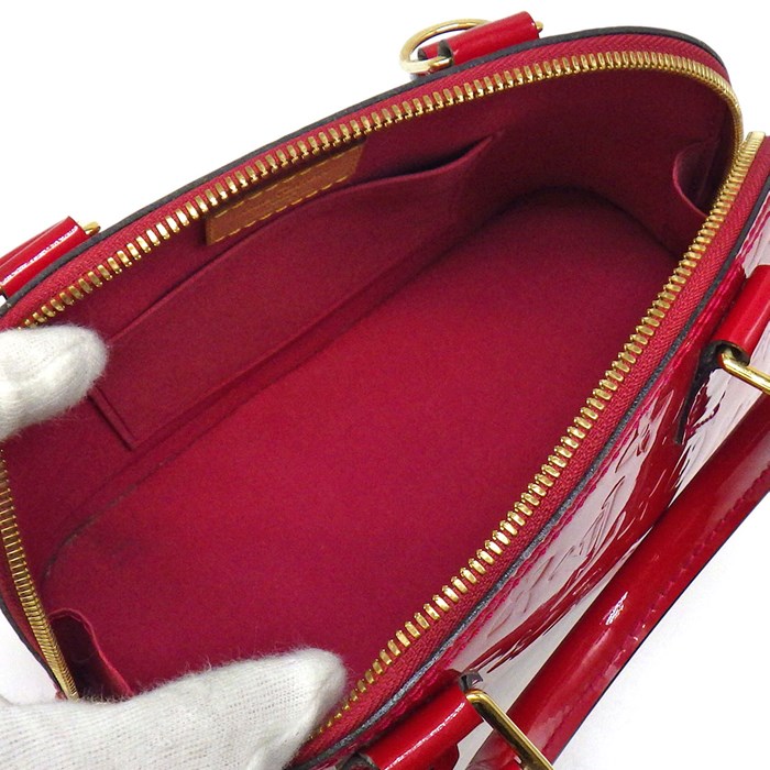 ルイ・ヴィトン Louis Vuitton ハンドバッグ ショルダーバッグ アルマ BB M91606 ポムダムール モノグラム ヴェルニ ゴールド金具 【中古】