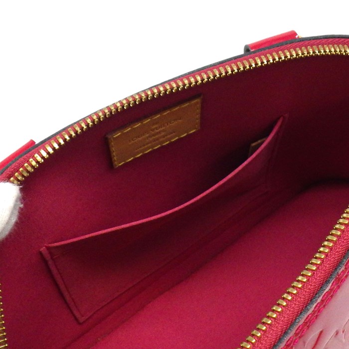 ルイ・ヴィトン Louis Vuitton ハンドバッグ ショルダーバッグ アルマ BB M91606 ポムダムール モノグラム ヴェルニ ゴールド金具 【中古】