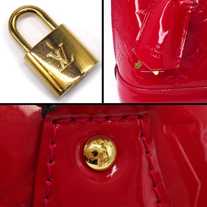 ルイ・ヴィトン Louis Vuitton ハンドバッグ ショルダーバッグ アルマ BB M91606 ポムダムール モノグラム ヴェルニ ゴールド金具 【中古】