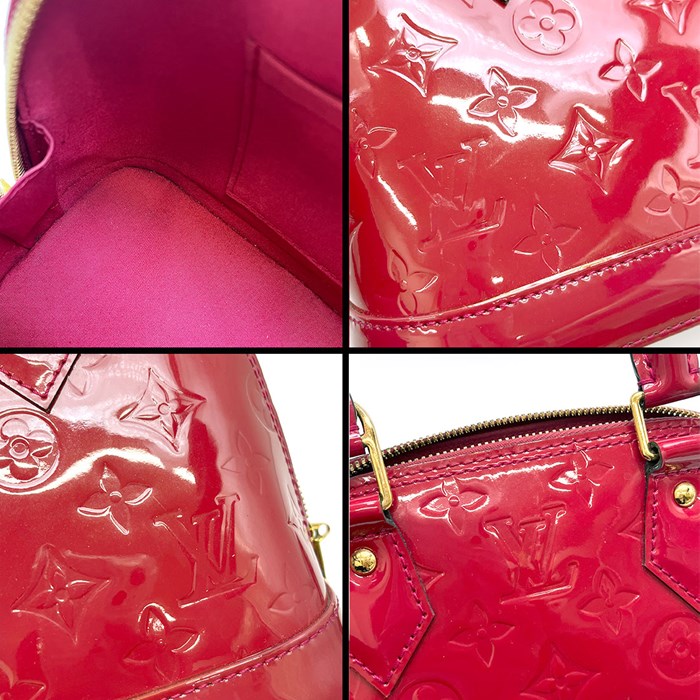 ルイ・ヴィトン Louis Vuitton ハンドバッグ ショルダーバッグ アルマ BB M91606 ポムダムール モノグラム ヴェルニ ゴールド金具 【中古】