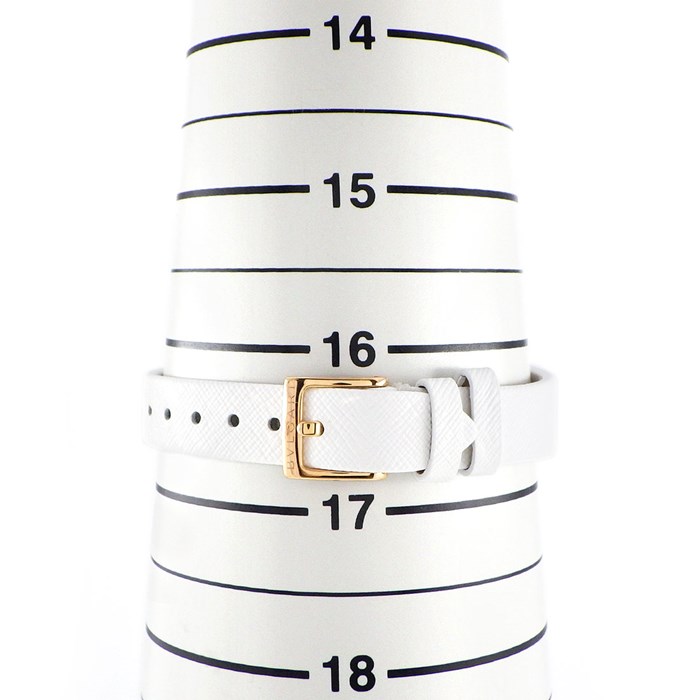 ブルガリ BVLGARI 腕時計 B-zero1 ビーゼロワン BZ23WSGDL/12/BZP23SG ダイヤベゼル 12ポイント ダイヤインデックス ホワイト文字盤 白 SS K18PG ホワイト レザーベルト クオーツアナログ 【中古】