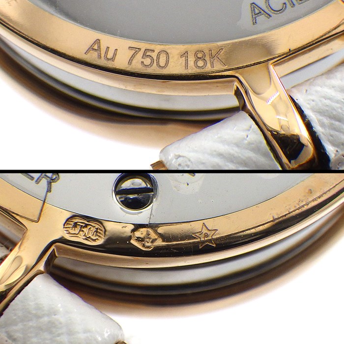 ブルガリ BVLGARI 腕時計 B-zero1 ビーゼロワン BZ23WSGDL/12/BZP23SG ダイヤベゼル 12ポイント ダイヤインデックス ホワイト文字盤 白 SS K18PG ホワイト レザーベルト クオーツアナログ 【中古】
