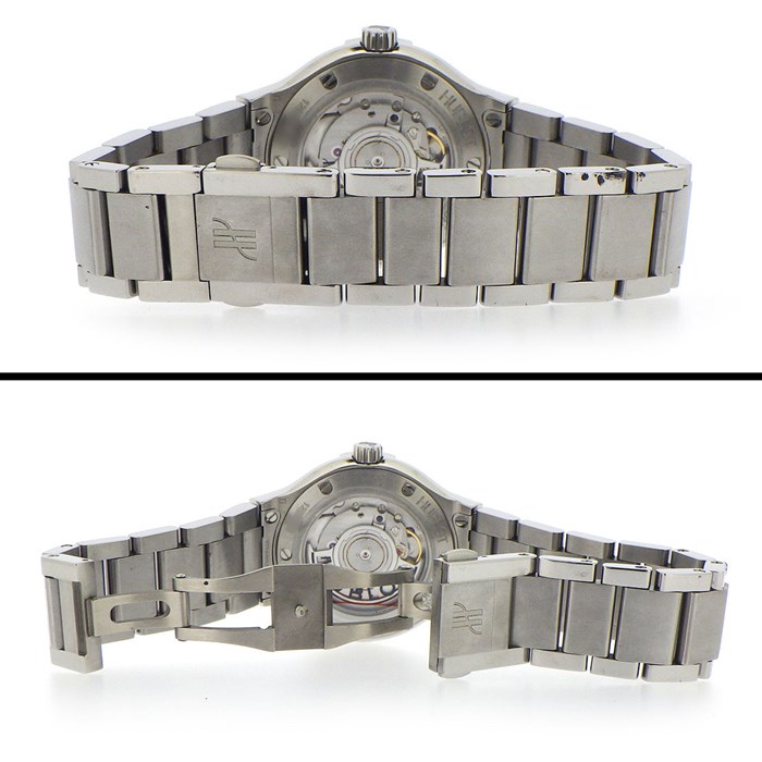 ウブロ Hublot 腕時計 クラシック フュージョン チタニウム 568.NX.891P.NX.1204 カレンダー 裏スケ 36ポイント ダイヤモンドベゼル ピンク サンレイ文字盤 チタン 自動巻き 【箱・保付き】 【中古】