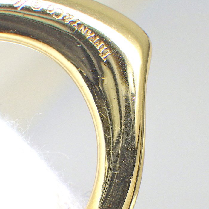 ティファニー Tiffany & Co. ネックレス オープン ハート 22mm幅 2ポイント ダイヤモンド K18YG 【中古】