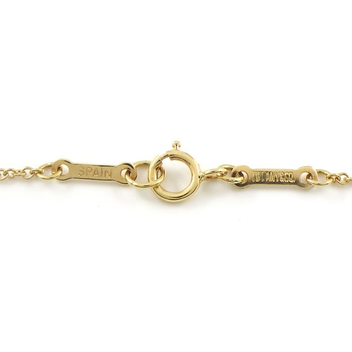 ティファニー Tiffany & Co. ネックレス オープン ハート 22mm幅 2ポイント ダイヤモンド K18YG 【中古】