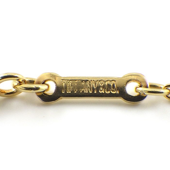 ティファニー Tiffany & Co. ネックレス オープン ハート 22mm幅 2ポイント ダイヤモンド K18YG 【中古】