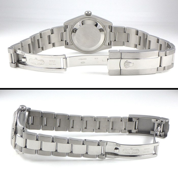 ロレックス Rolex 腕時計 デイトジャスト 178274 G番 2010年製 ルーレット刻印 ローマンインデックス シルバー文字盤 フルーテッドベゼル オイスターブレス K18WG SS 自動巻き 【中古】