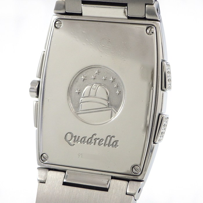 オメガ OMEGA 腕時計 コンステレーション クアドレラ 1586.79 マルチカラーストーンインデックス ダイヤベゼル ホワイトシェル文字盤 SS クオーツアナログ 【中古】