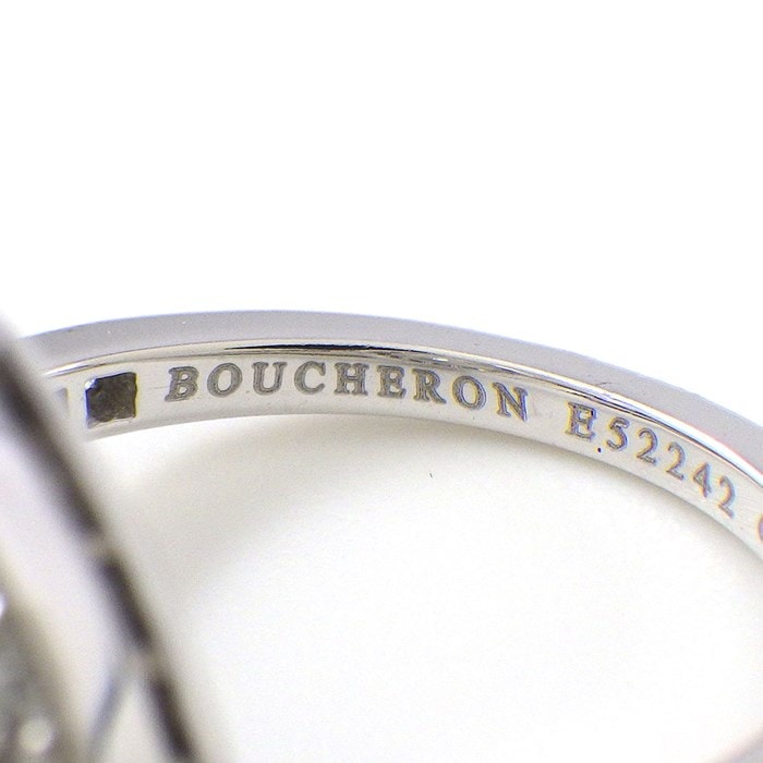 ブシュロン BOUCHERON リング デンジャラス ビューティー アバ パヴェ ダイヤモンド 1ポイント ペアシェイプ ダイヤモンド 0.25ct K18WG 12号 / #54 【中古】