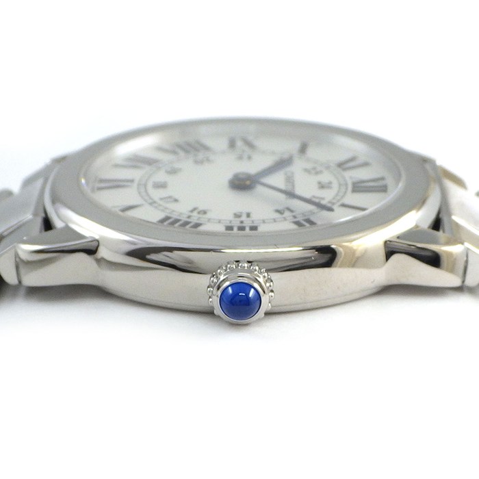 カルティエ Cartier 腕時計 ロンドソロ SM W6701004 シルバー文字盤 ローマンインデックス SS クオーツアナログ 【中古】