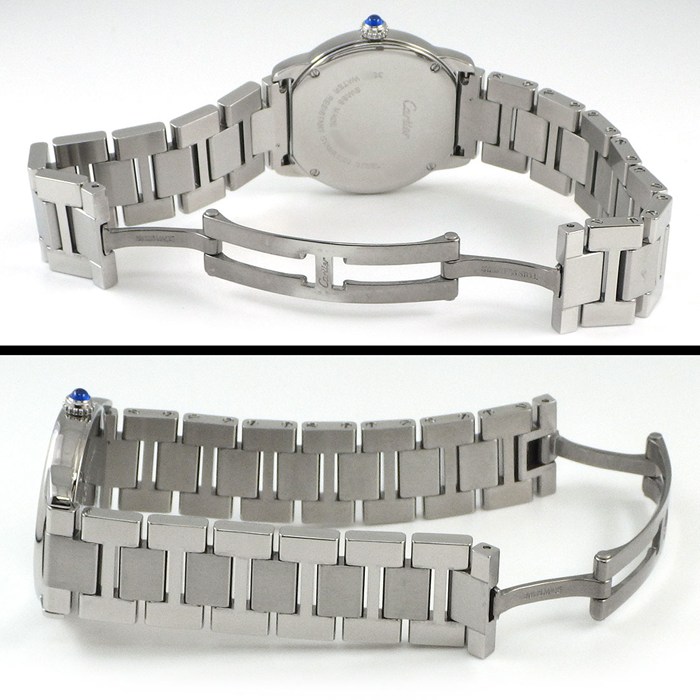 カルティエ Cartier 腕時計 ロンドソロ SM W6701004 シルバー文字盤 ローマンインデックス SS クオーツアナログ 【中古】