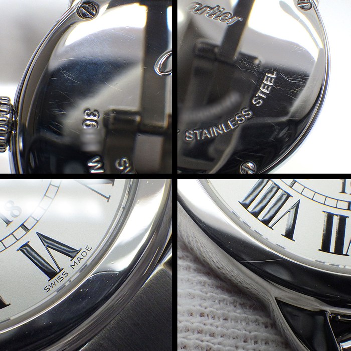 カルティエ Cartier 腕時計 ロンドソロ SM W6701004 シルバー文字盤 ローマンインデックス SS クオーツアナログ 【中古】