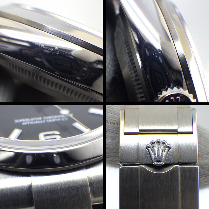 ロレックス Rolex 腕時計 エクスプローラー36 124270 ルーレット刻印 ブラック文字盤 夜光インデックス 夜光針 SS 自動巻き 【箱・保付き】 【中古】